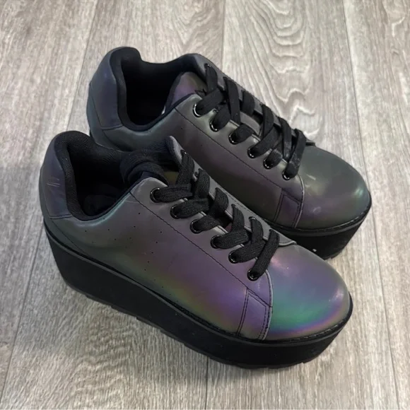 YRU holographic platform shoes women’s sz 7 - Picture 2 of 7